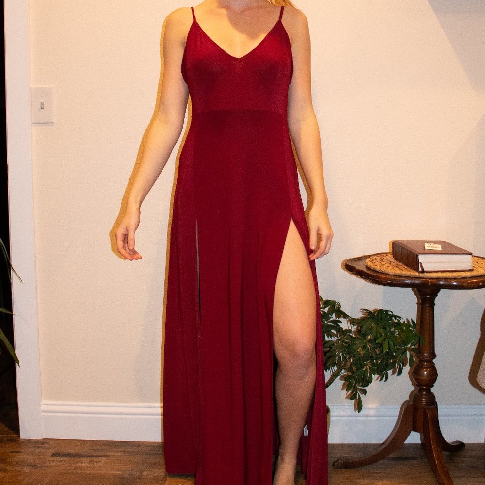 Maroon Maxi Dress